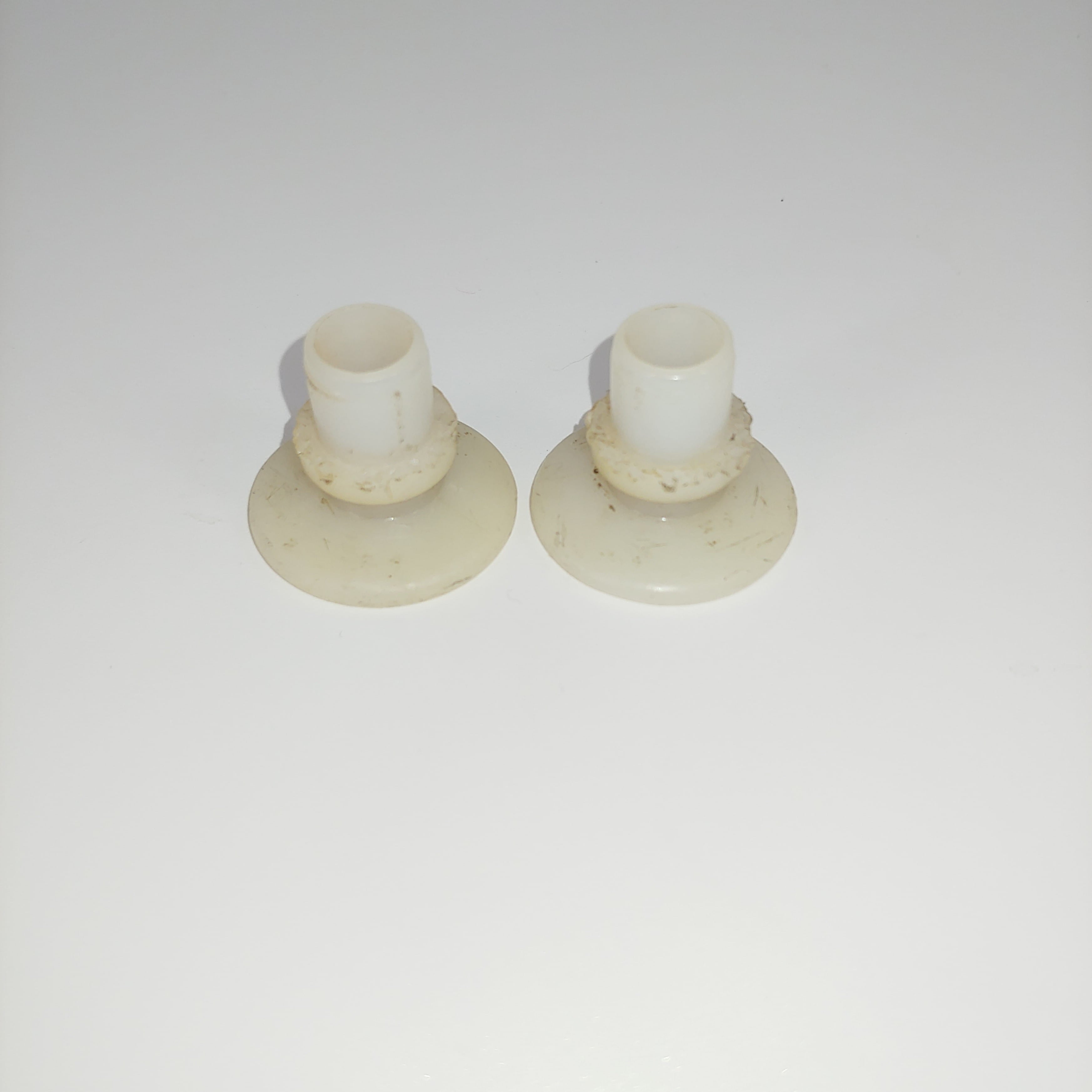 Front view of pair of replacement Nylon Glide for Eames DSS/DSX