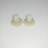 Front view of pair of replacement Nylon Glide for Eames DSS/DSX