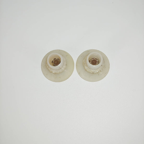 Top view of pair of replacement Nylon Glide for Eames DSS/DSX