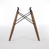 Rear view of Light Oak dowel base for Eames side and arm shells