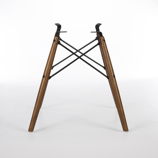 Rear view of Light Oak dowel base for Eames side and arm shells