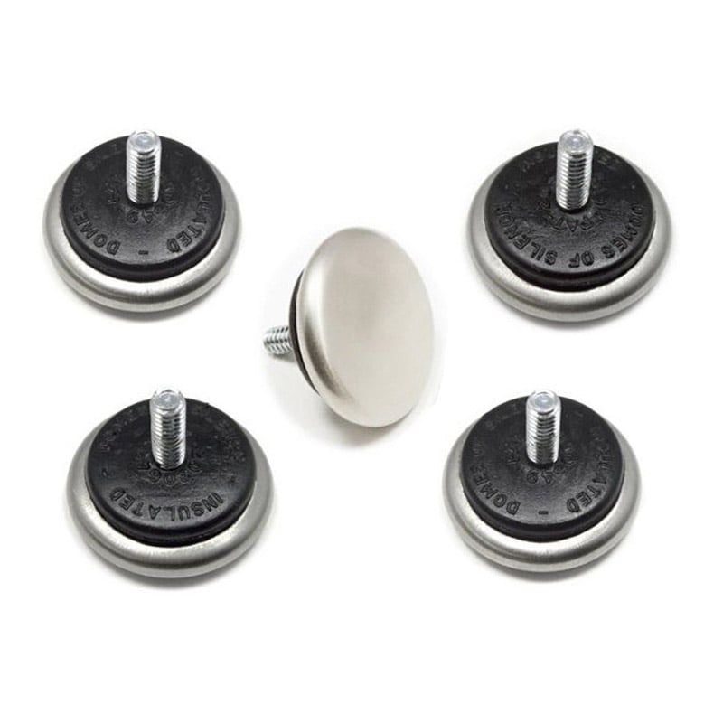 Image of full set (5x) replacement 'Domes Of Silence' for Eames Herman Miller Lounge Chair