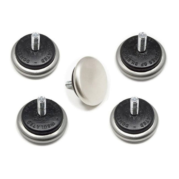 Image of full set (5x) replacement 'Domes Of Silence' for Eames Herman Miller Lounge Chair