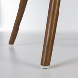 Close up view of leg on Light Oak dowel base for Eames side and arm shells