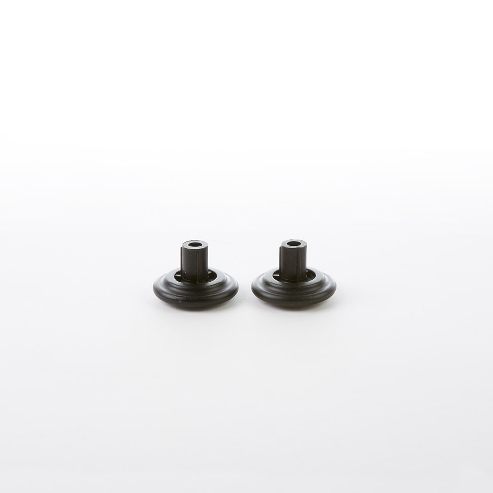 Image of pair of black glides for Eames Office, Aluminium Lounge or Vitra Lounge Chair