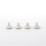 Image of full set of four white glides for Eames Office, Aluminium Lounge and Vitra Lounge Chair