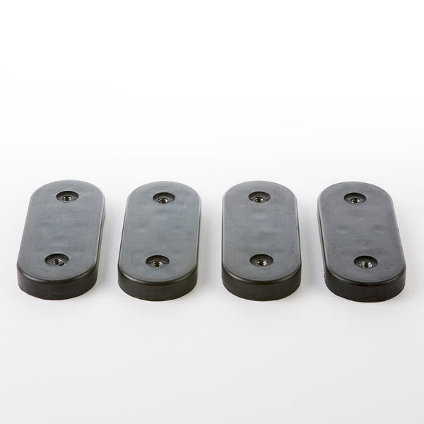 Full Set 4 Eames Lounge Chair Shock Mounts in Black Rubber