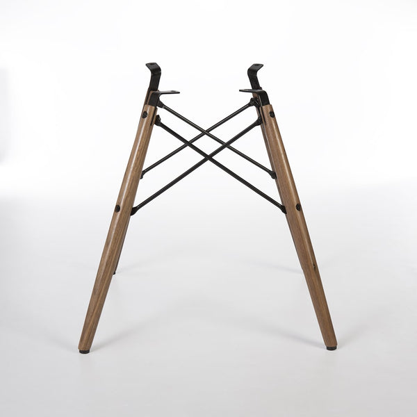 Rear view of Walnut Eames Dowel Base
